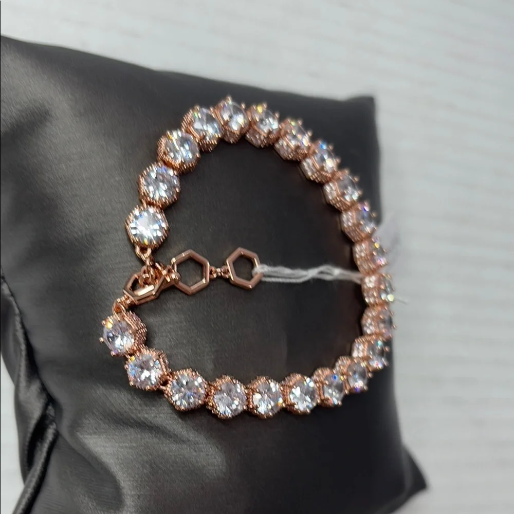 New PARK LANE Rose Gold Honey Comb Rare Bracelet - Picture 4 of 7